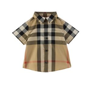 BURBERRY Baby Boy Beige Check Shirt 3Y (worn once)